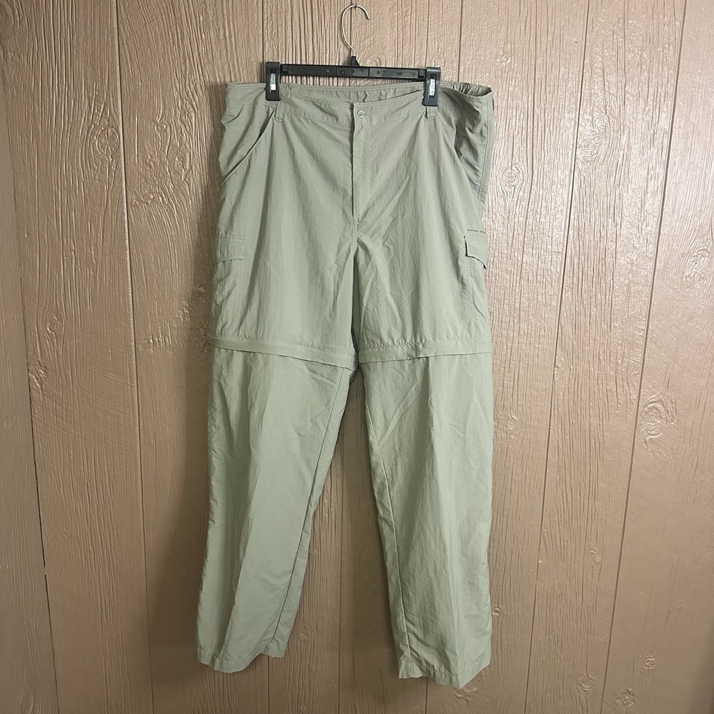 Columbia Convertible Tan Khaki Two Hiking Cargo‎ Pants Bundle Men's Size XL PFG
